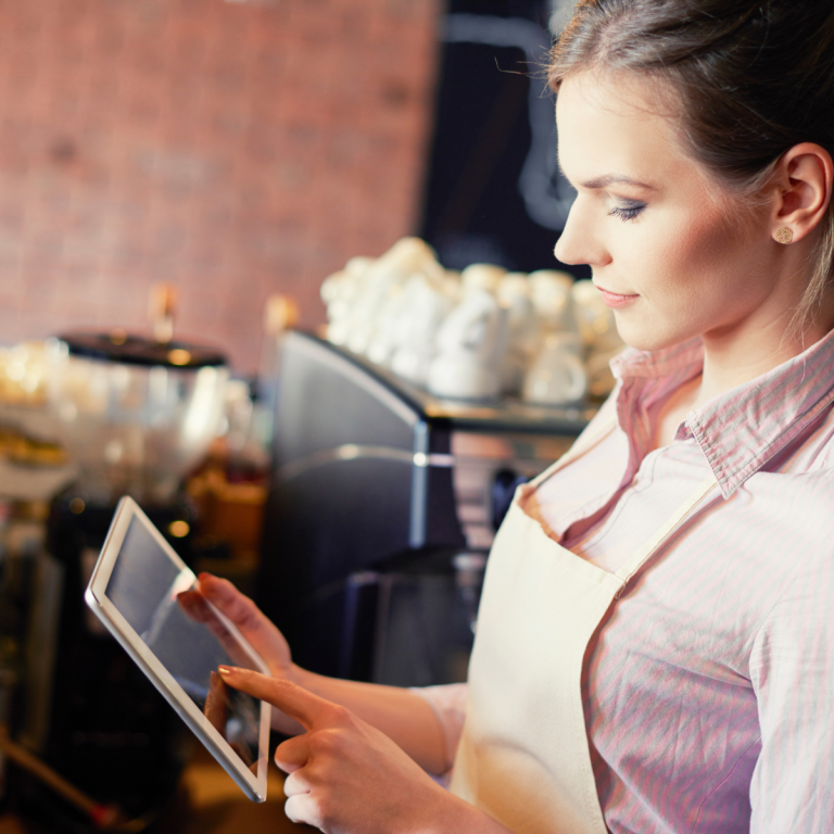 control de stock en restaurante con tablet